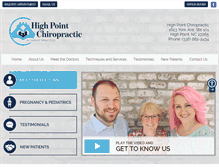 Tablet Screenshot of highpointchiropractor.net